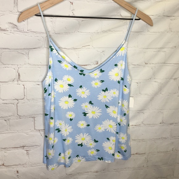 Abound Double V Daisy Print Spaghetti Strap Cami Top Size XS - Picture 3 of 7